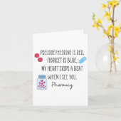 Carte Pharmacienne Saint-Valentin Technicien en pharmaci (Fleur jaune)