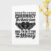 Carte Pharmacist Medicine Tech Je suis un technicien en  (Fleur jaune)