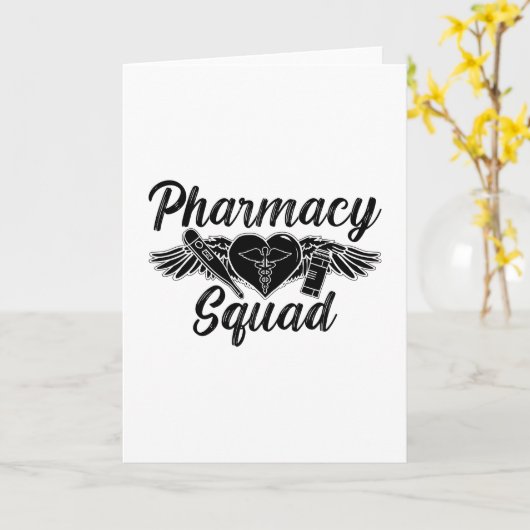 Carte Pharmacist Technician Medicine Tech Équipe de phar (Fleur jaune)