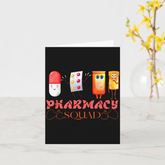 Carte Pharmacy Squad Valentines Cute Lls Pharmacist Phar (Fleur jaune)