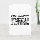 Carte Pharmacy Tech Quote Medicine Pharmacist Technician (Devant)
