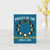 Carte Phases d'éclipse solaire Illustration d'éclipse so (Fleur jaune)