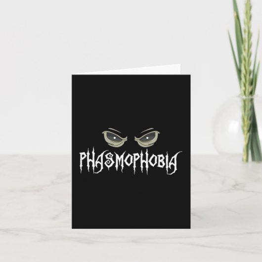 Carte Phasmophobia Epouvantable Horreur Yeux Chasse aux (Devant)