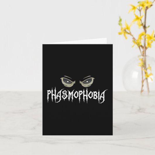 Carte Phasmophobie Éffrayante Horreur Yeux Fantôme Chass (Fleur jaune)