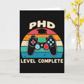 Carte Phd Level Complete Doctorate Graduation Gift For H (Fleur jaune)