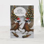 Carte Pheasant funny Christmas card (Devant)