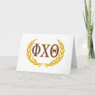 Carte Phi Chi Theta Grecques avec Couronne