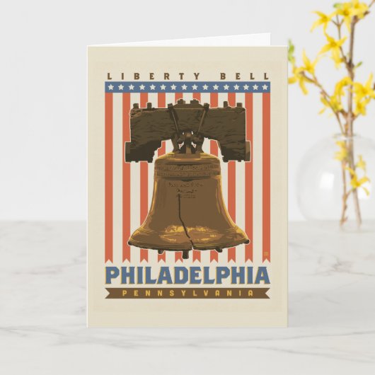 Carte Philadelphie | Liberty Bell (Fleur jaune)