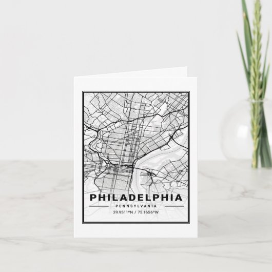 Carte Philadelphie Pennsylvanie USA Travel City Map (Devant)