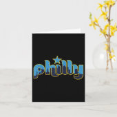 Carte Philadelphie Philly - Design Rétro - Clic  (Fleur jaune)