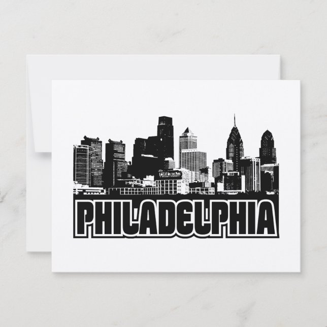 Carte Philadelphie Skyline (Devant)