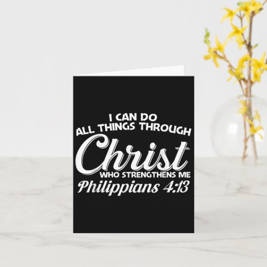 Carte Philipans 4 13 I Can Do All Things Through Christ  (Fleur jaune)