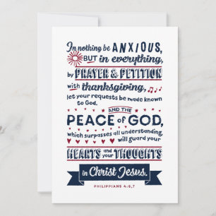 Carte Philippiens 4:6, 7