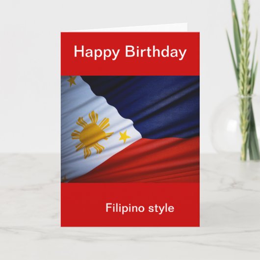 Carte philippines heureux anniversaire (Devant)