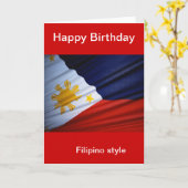 Carte philippines heureux anniversaire (Fleur jaune)