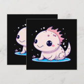 Carte philosophe axolotal mignon (Devant / Derrière)