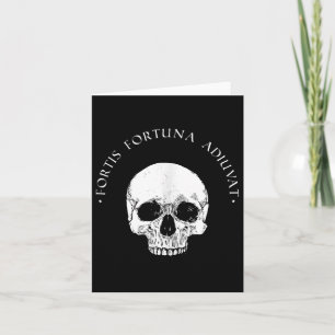 Carte Philosophie stoïque Fortis Fortuna Adiuvat Crâne S
