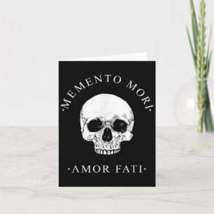 Carte Philosophie stoïque Memento Mori Amor Fati Crâne S