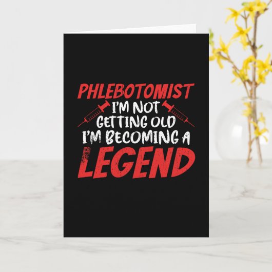 Carte Phlebotomist Phlebotomy Legend (Fleur jaune)