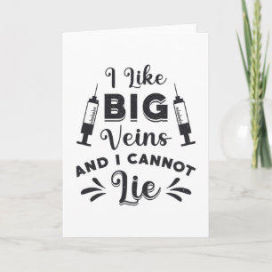 Carte Phlebotomiste I Like Big Veins Phlebotomie Cadeau