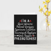 Carte Phlebotomiste Phlebotomie Technicien Funny Nurse C (Fleur jaune)