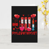Carte Phlébotomiste Saint-Valentin Outils de phlébotomis (Fleur jaune)