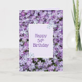 Carte Phlox Pourpre Pour 54e Anniversaire (Devant)
