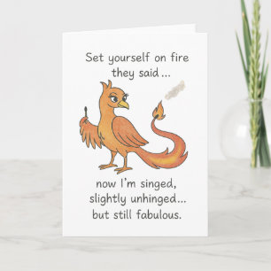 Carte phoenix chanté et légèrement non charné