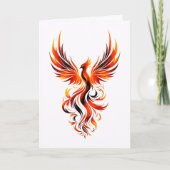 Carte Phoenix en flammes Vector Art (Devant)