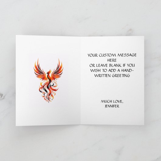 Carte Phoenix en flammes Vector Art (Intérieur)