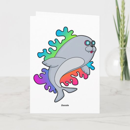 Carte Phoque avec Lunettes (Dos)