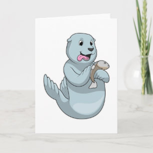 Carte Phoque avec Poisson