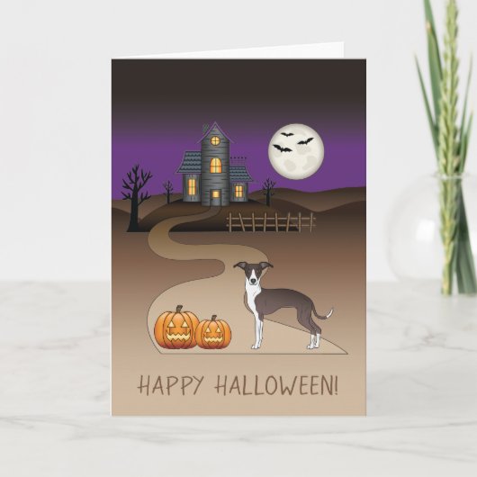 Carte Phoque Et Blanc Iggy Et Halloween Maison Hantée (Devant)