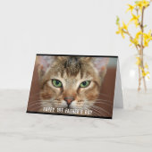 Carte Photo 1ère Fête des pères du chat (Fleur jaune)