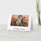 Carte Photo, 2 chiens occidentaux (Dos)