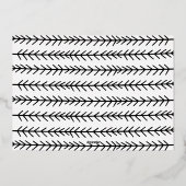 Carte photo 2 de branche d'hiver en feuille d'or (Verso)