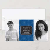 Carte photo à cadre floral pointillé (Devant / Derrière)