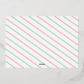 Carte photo à deux chiens en feuille d'or méchants (Verso)