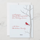 Carte photo à double face de l'arbre d'hiver (Dos)