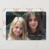 Carte photo à double face vert et rouge (Devant / Derrière)