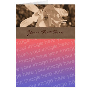 Carte photo à fleurs de Sepia Magnolia