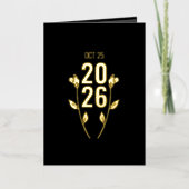 Carte photo à huile pliée pour l'anniversaire du m (Recto)