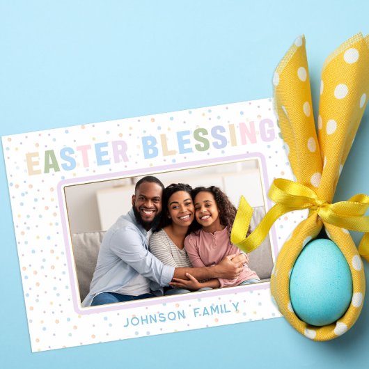 Carte Photo à l'aquarelle des bénédictions de Pâques mod