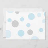 Carte photo à points Polka bleus (Dos)