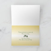 Carte photo à thème Tropical de Noël d'or (Intérieur)