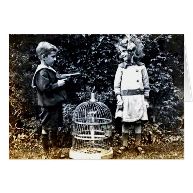 Carte photo Amour Vintage amusant (Devant horizontal)