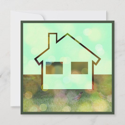 Carte Photo amusante et oiseaux Nous avons déménagé Fair (Dos)