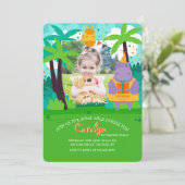 Carte photo Anniversaire Avec Animaux De La Jungle (Debout devant)