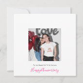 Carte Photo Anniversaire de la femme amoureuse lesbienne (Devant)