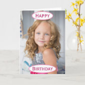 Carte Photo anniversaire de Maman World's Best Ever Kids (Fleur jaune)